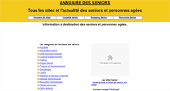 Desktop Screenshot of annuaire-des-seniors.com